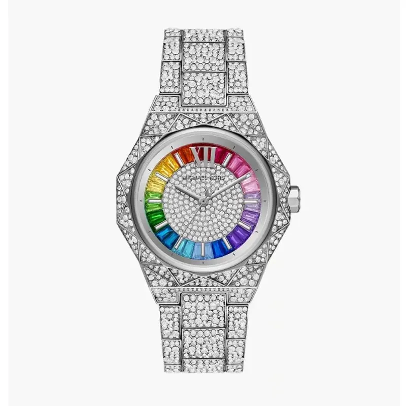 Michael Kors Oversized Silver-Tone Gray Dial Ladies Watch- MK7365